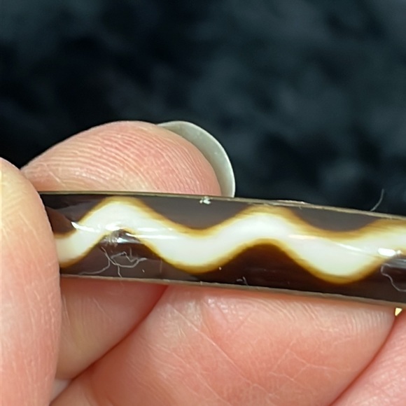 Bundle of Three Brass and Enamel Bangle Bracelets - Picture 7 of 8